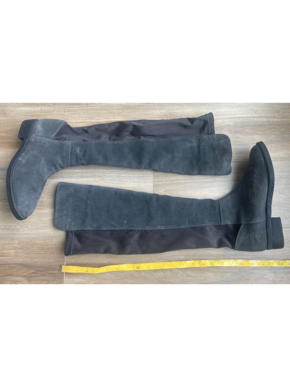Blondo Womens 9.5 M Sierra Knee High Boots Gray Leather Slip Pull On